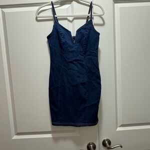 Dark Blue Denim Mini Dress